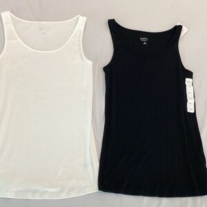 Isabel Maternity by Ingrid & Isabel White and Black Tank Tops